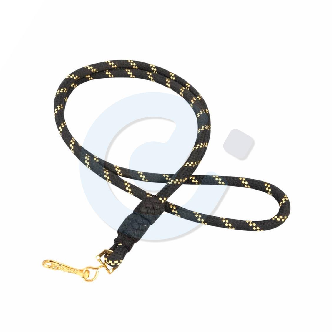 1 Silk Ceremonial Black and Golden Lanyard