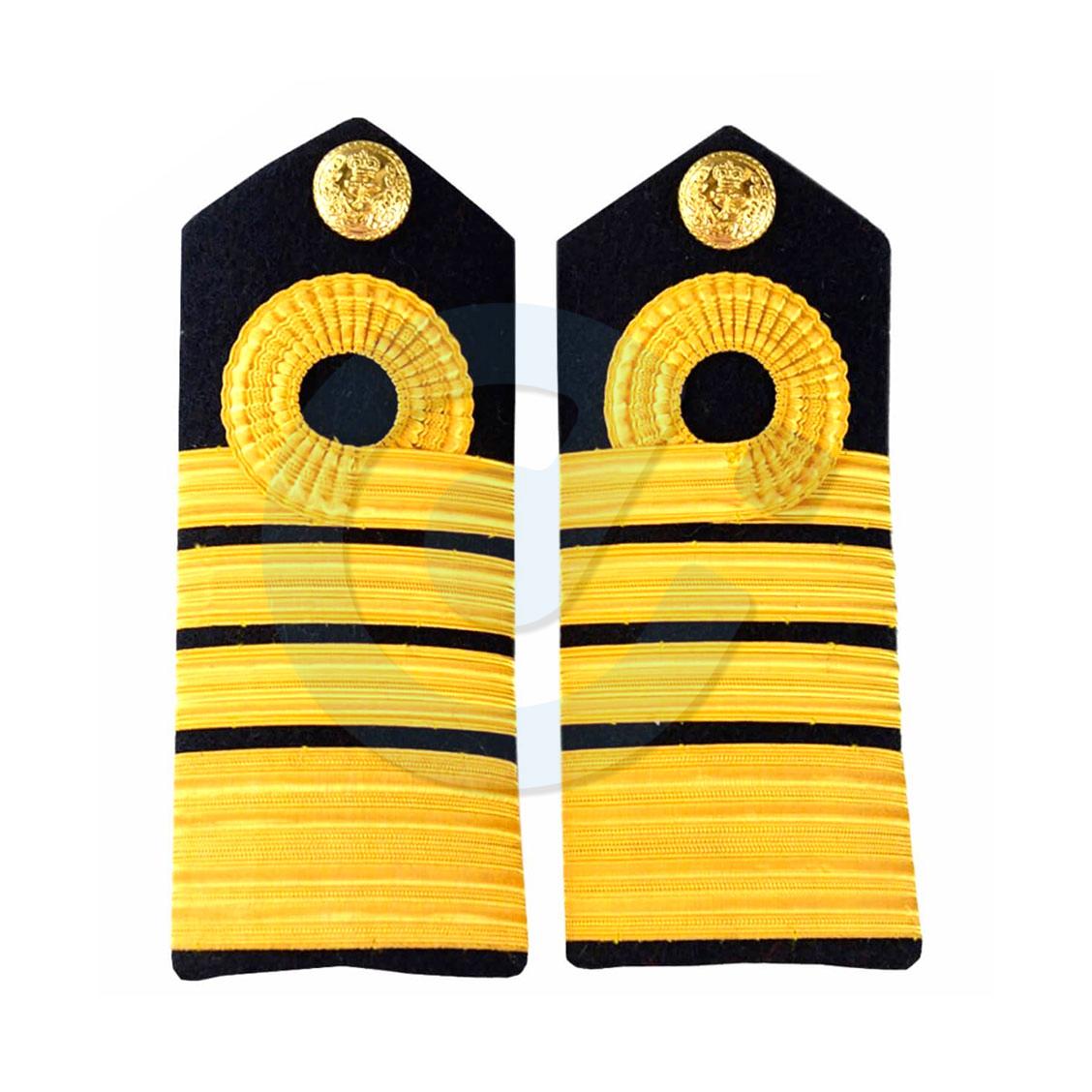 11 Commander Hand Embroidered Flat Shoulder Board