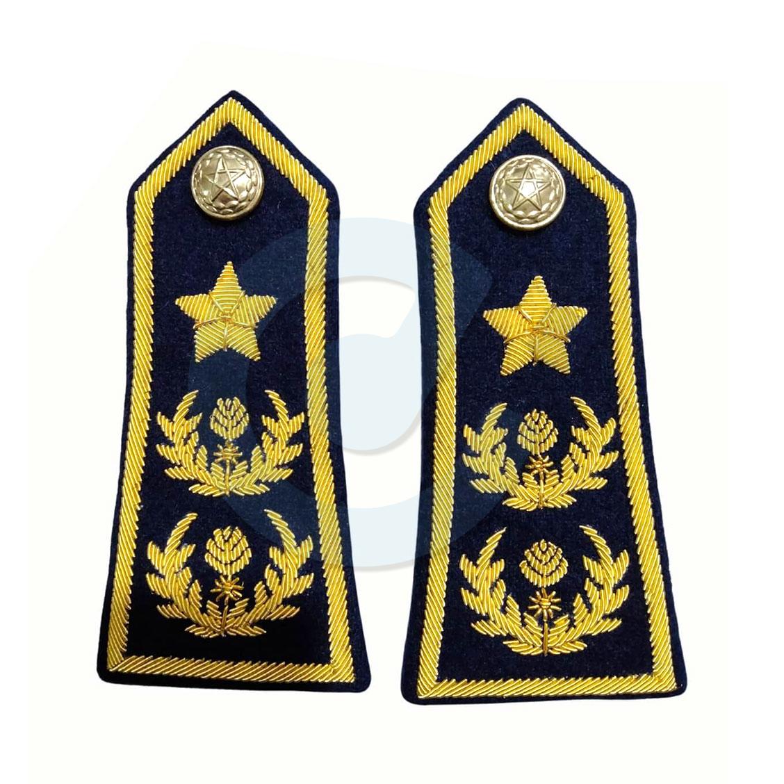 12 Navy Epaulette shoulder Strips