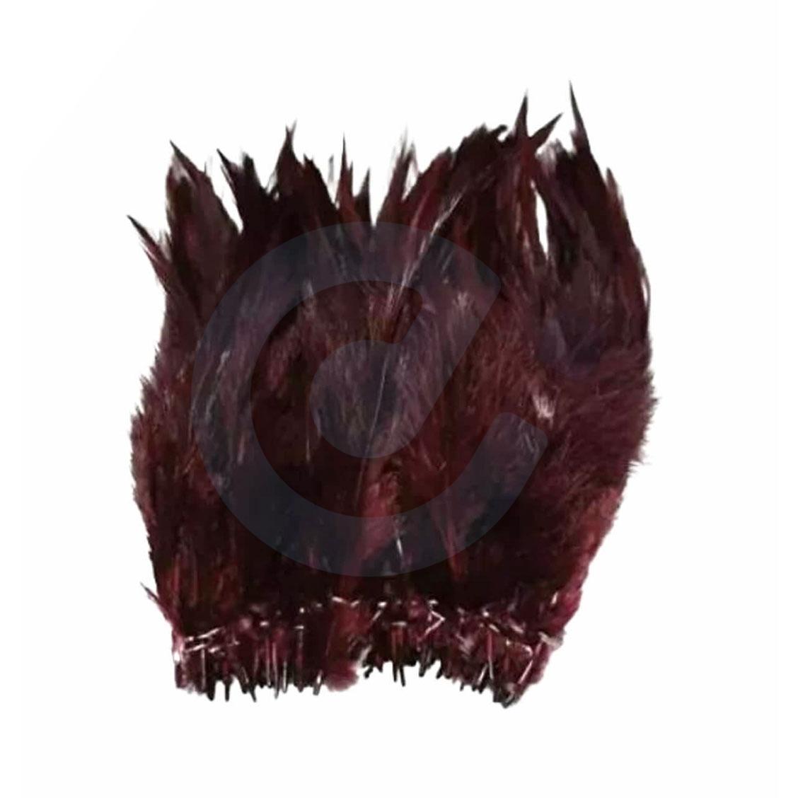 2 Brown Hackle Feather Pad Dyed