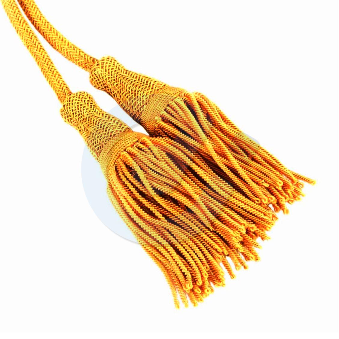 4 French Bullion wire Tassels in Caramel