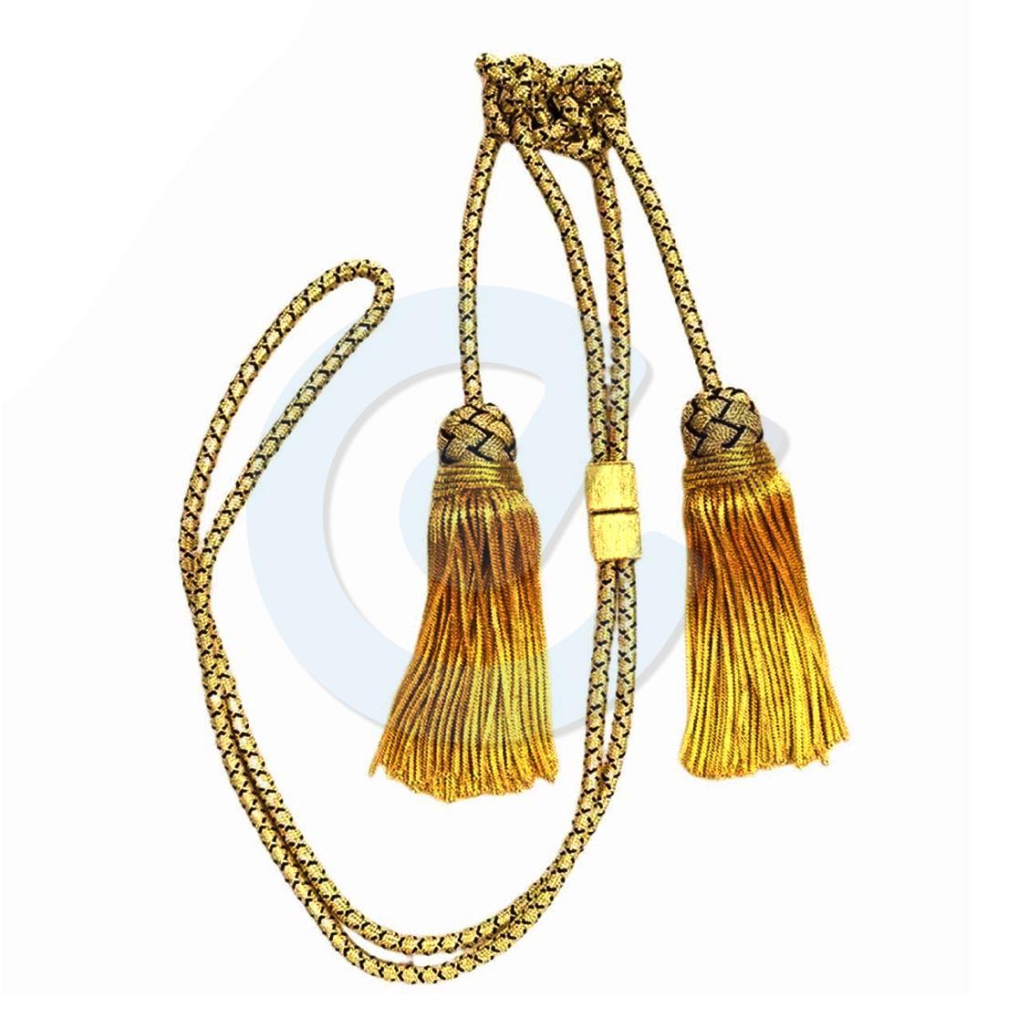 5 Golden Bullion wire Tassels