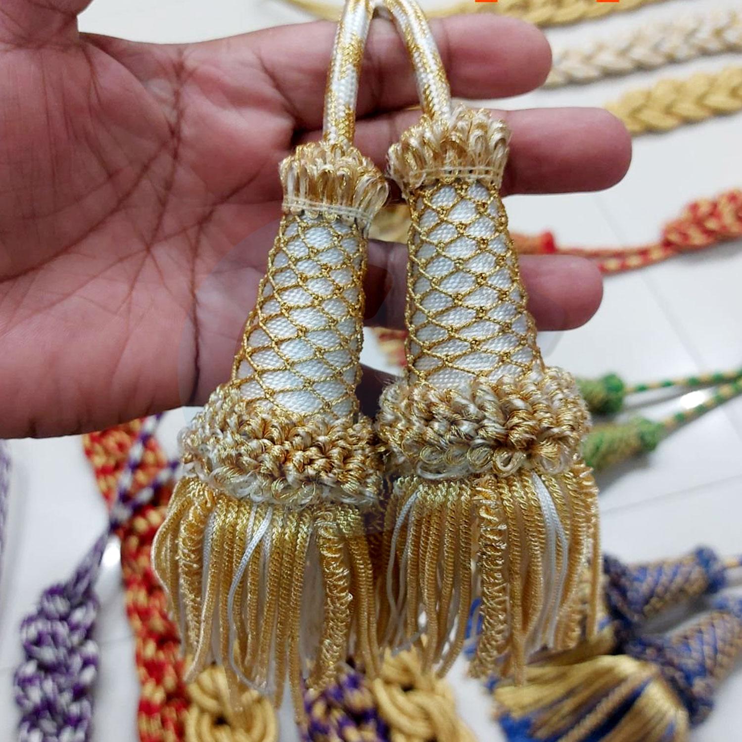 4 Traditional Bullion Fringe Tassels