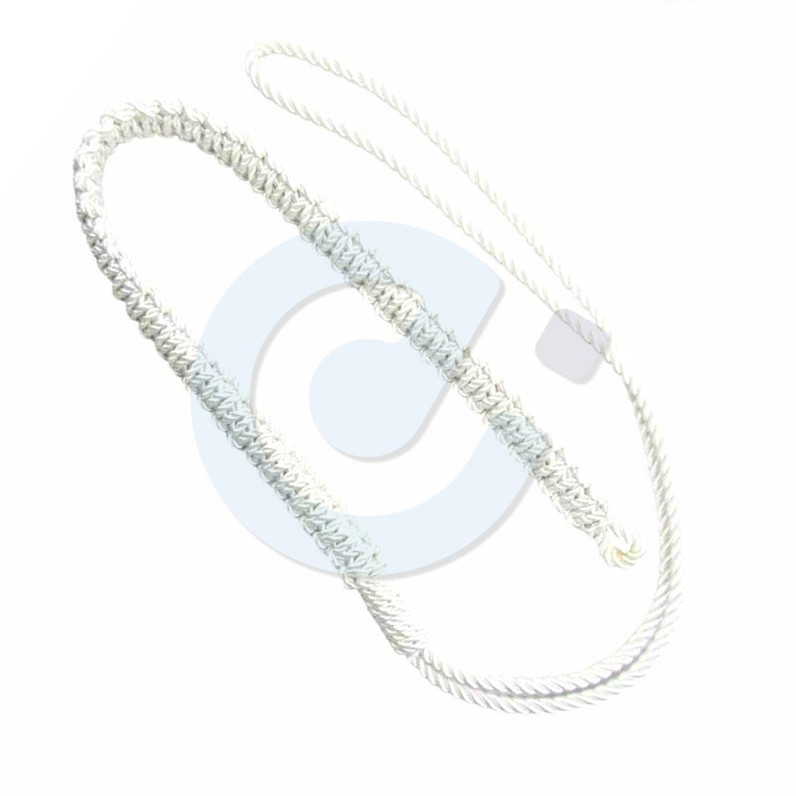 8 Silk Ceremonial Lanyard White