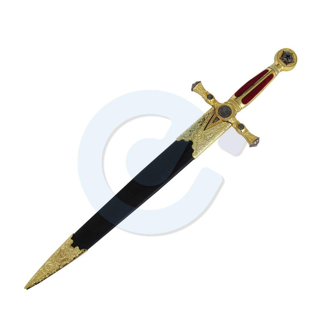 Ceremonial Sword w Sheath Featuring Masonic Square