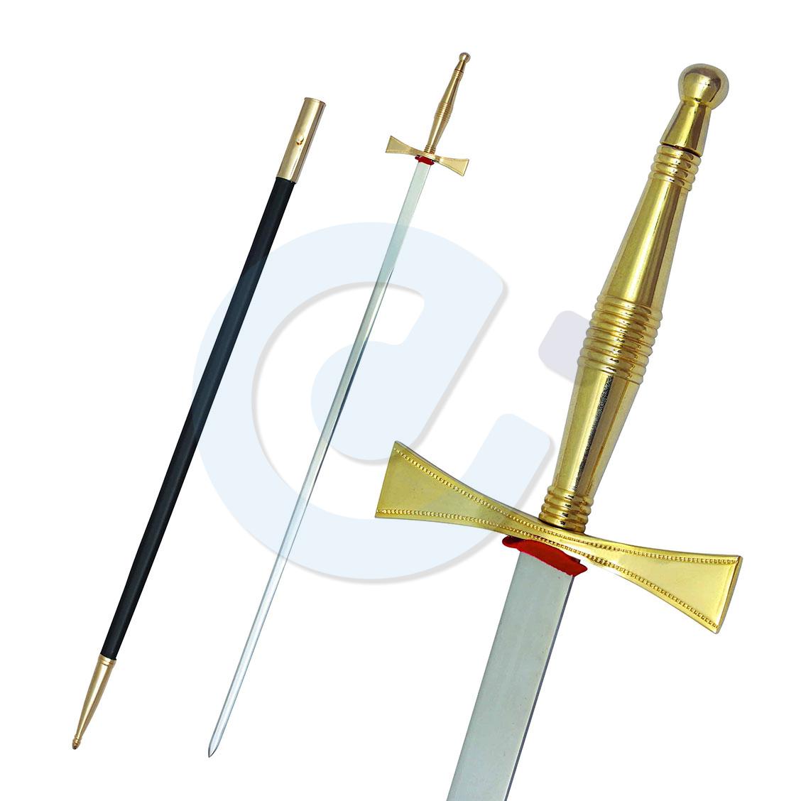 Universal-Sword-Gold-Hilt-and-Black-Scabbard