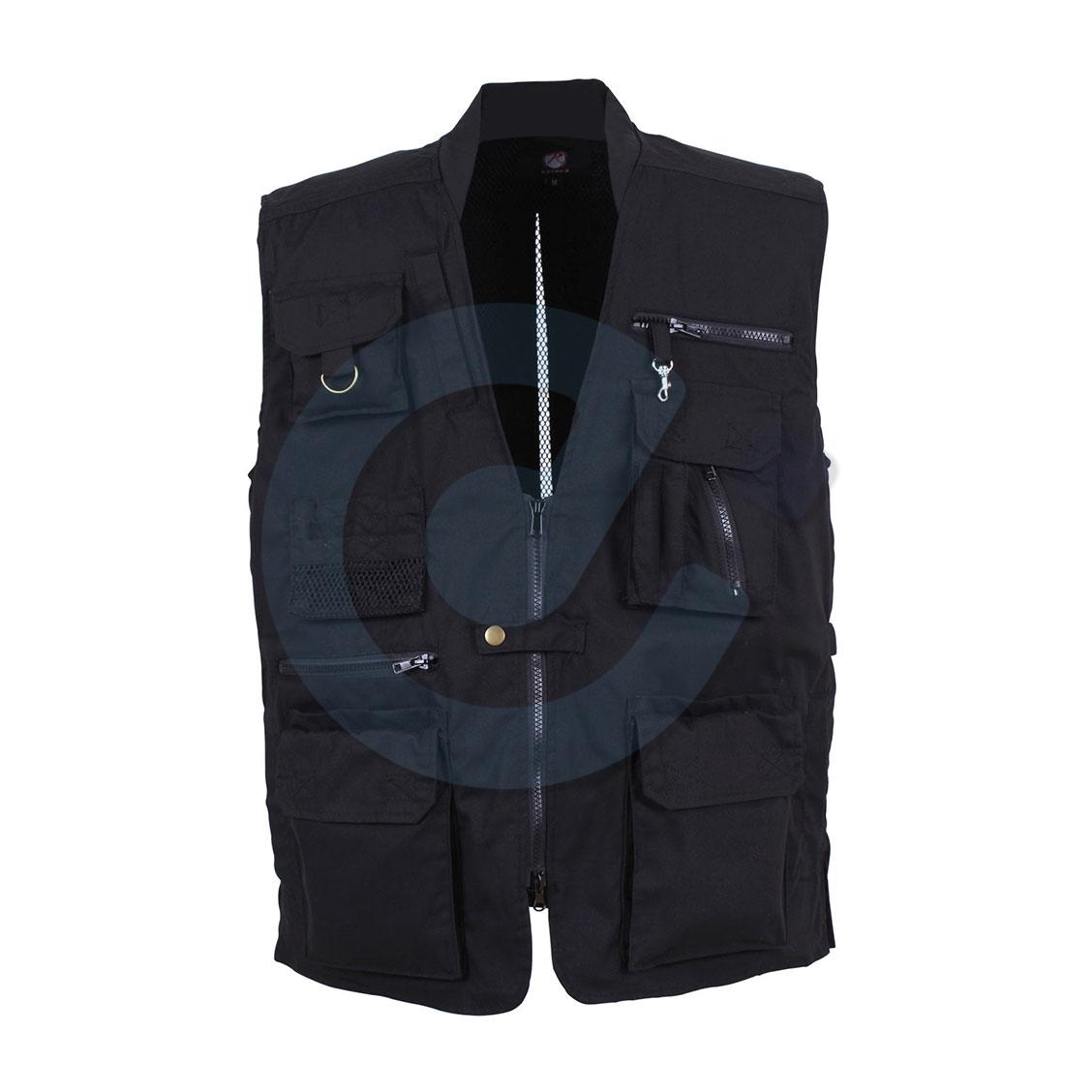 12 Lightweight Tactical Carry Vest Black front