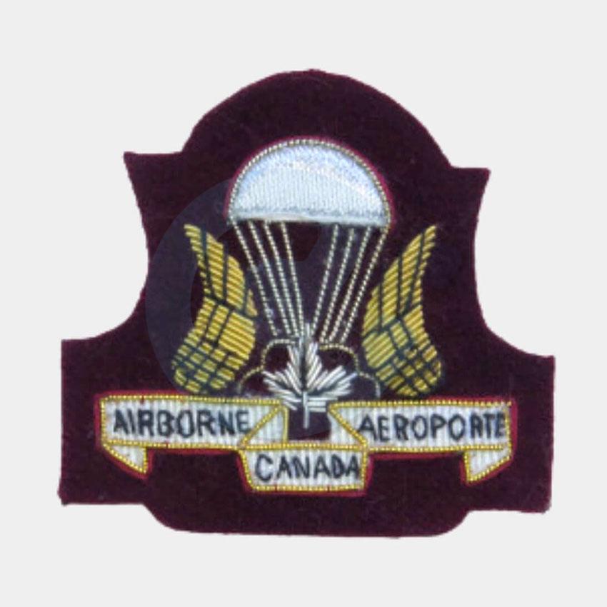 Canadian Airborne Regiment Bullion Machine Embroidery Badge