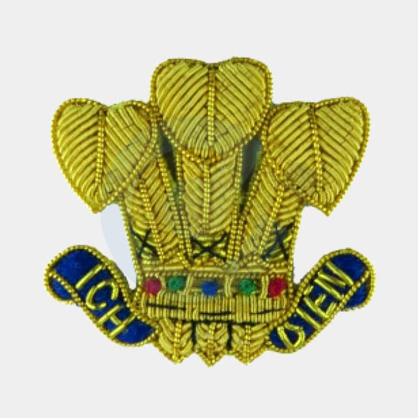 Deputy Lieutenant of Welsh County Pows Feathers Bullion Military Cap Badge
