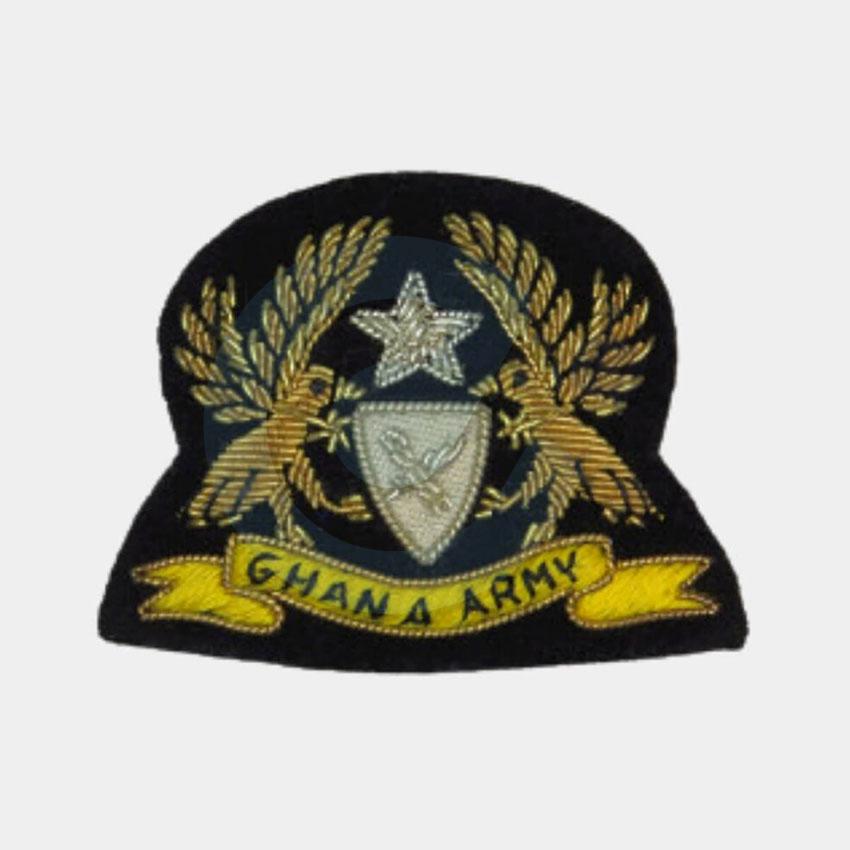 Ghana Army Beret Machine Embroidery Badge