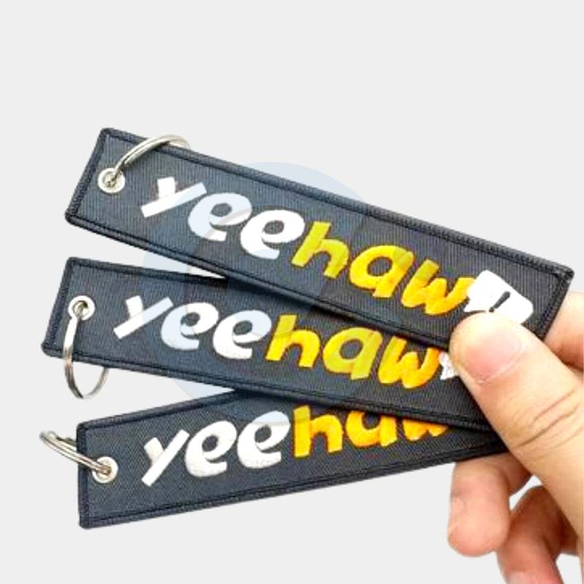 Yeehaw Woven Patch Key Chain